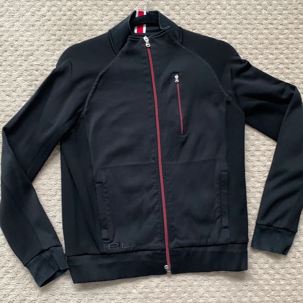 Ralph Lauren Golf Black Full Zip Jacket  Size Medium